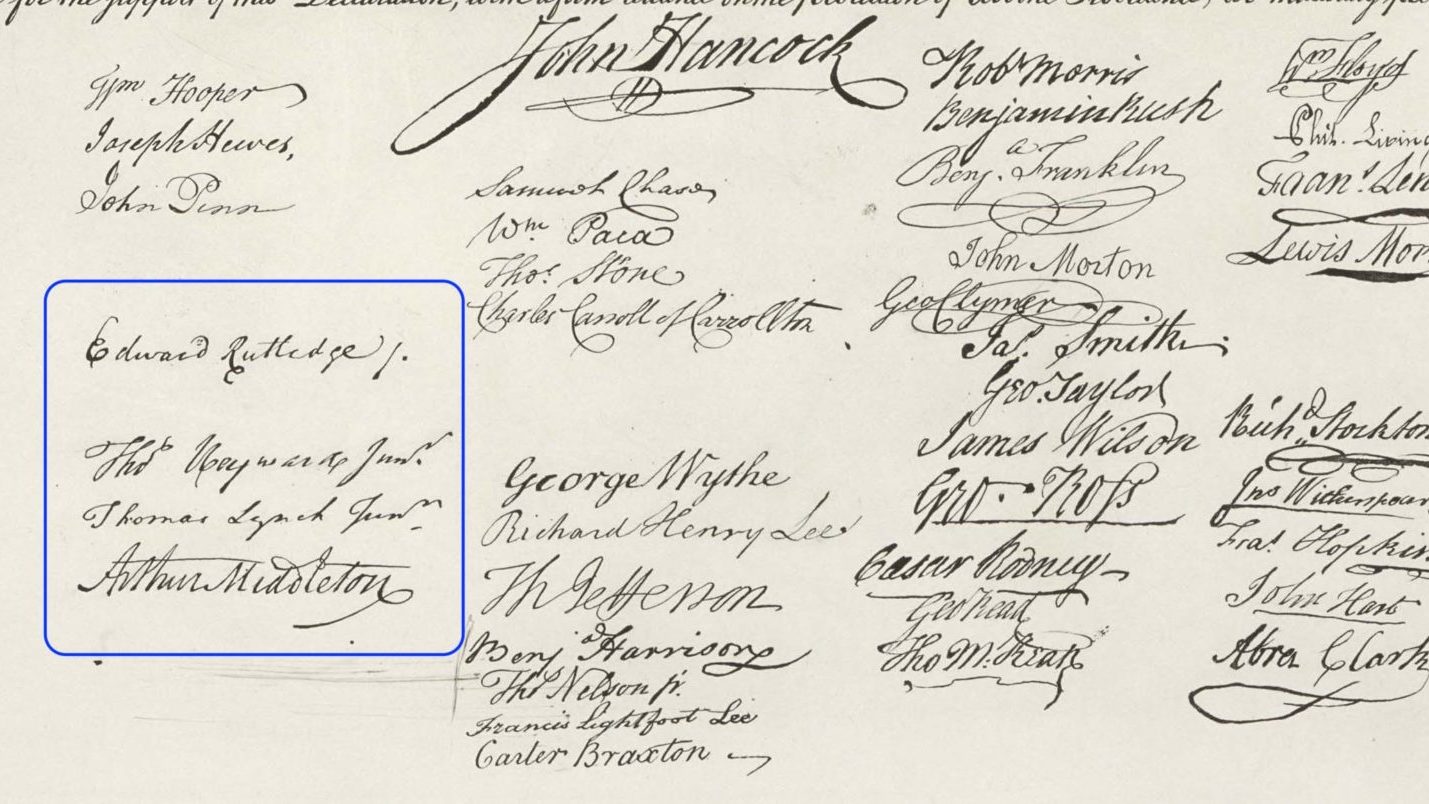 Declaration of independence signature page